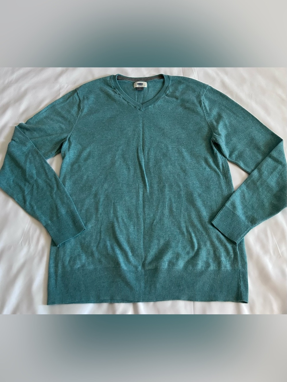 OLD NAVY Men's V-Neck Sweater in Light Teal Color Size Small